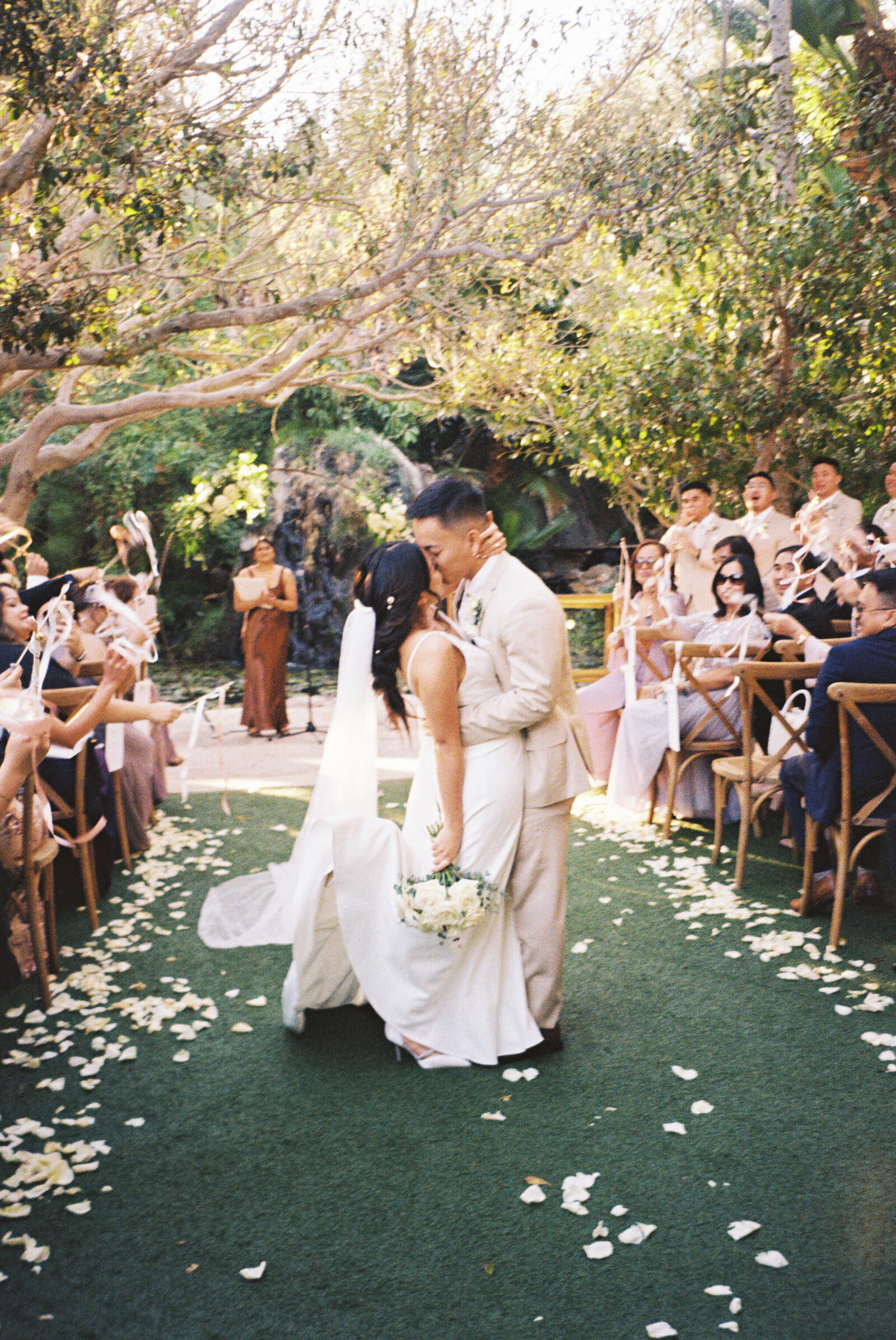 A 35mm film frame from a wedding photographed by Katelyn Rose Weddings